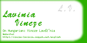 lavinia vincze business card